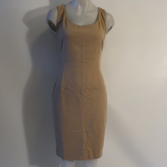 Women Cynthia Rose 2pc Camel Tank Dress W/Matching Crop Blazer S - Picture 8 of 11